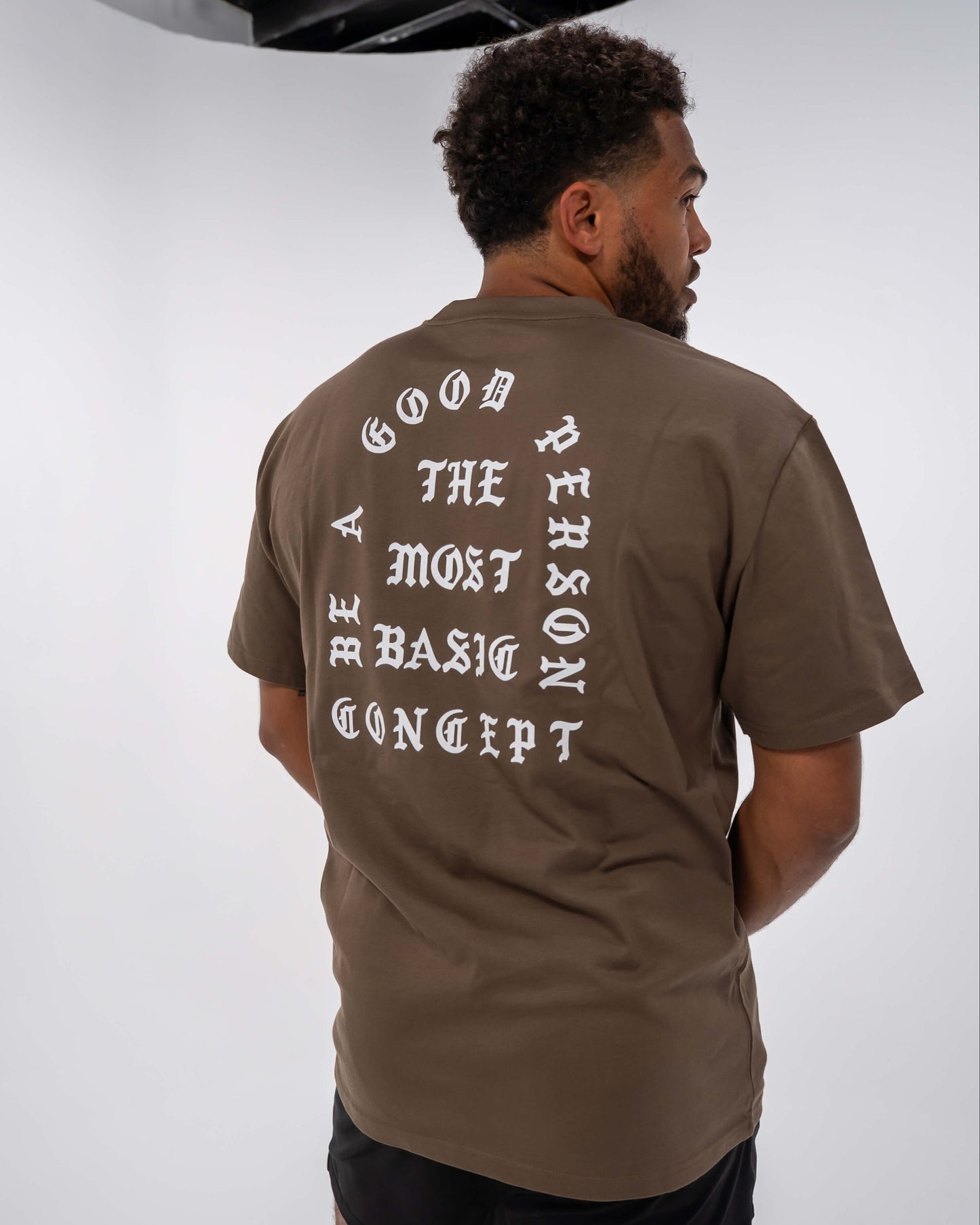 Saint Script Heavyweight Box T-Shirt - Brown