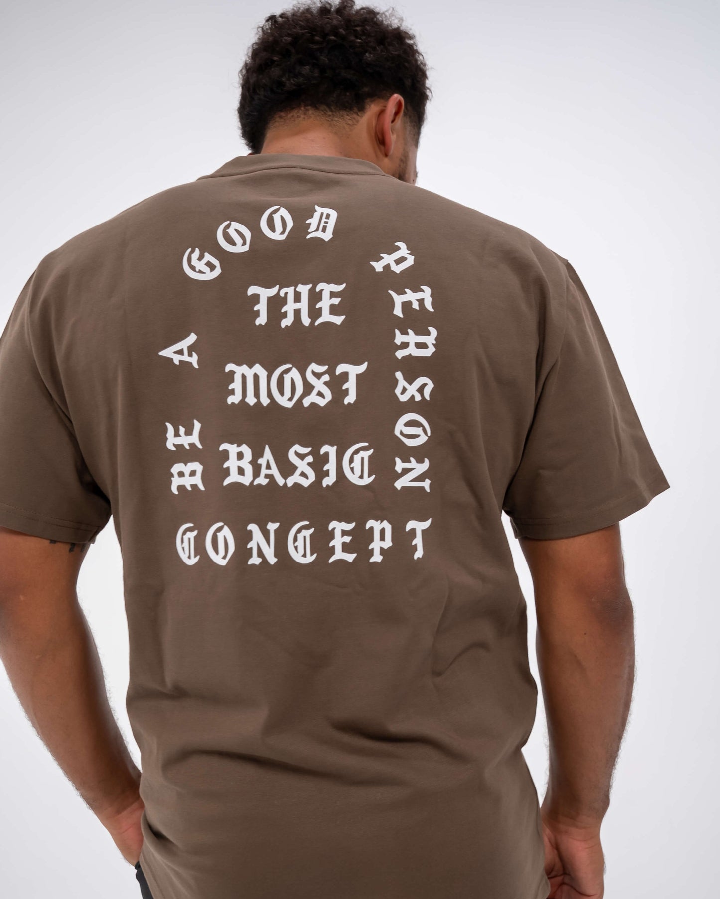Saint Script Heavyweight Box T-Shirt - Brown