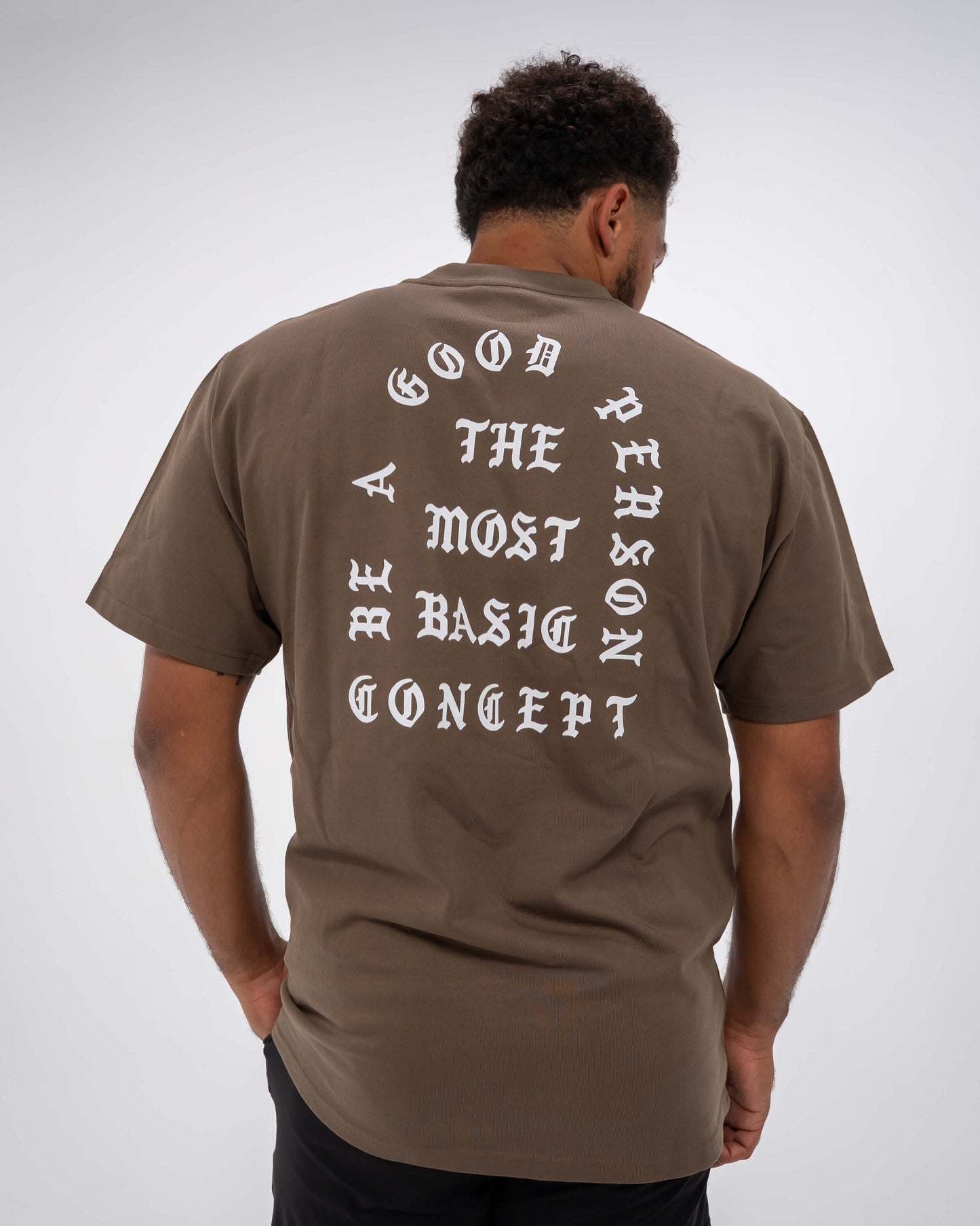 Saint Script Heavyweight Box T-Shirt - Brown