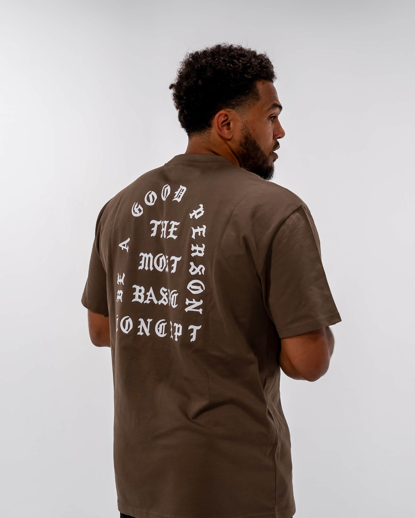 Saint Script Heavyweight Box T-Shirt - Brown