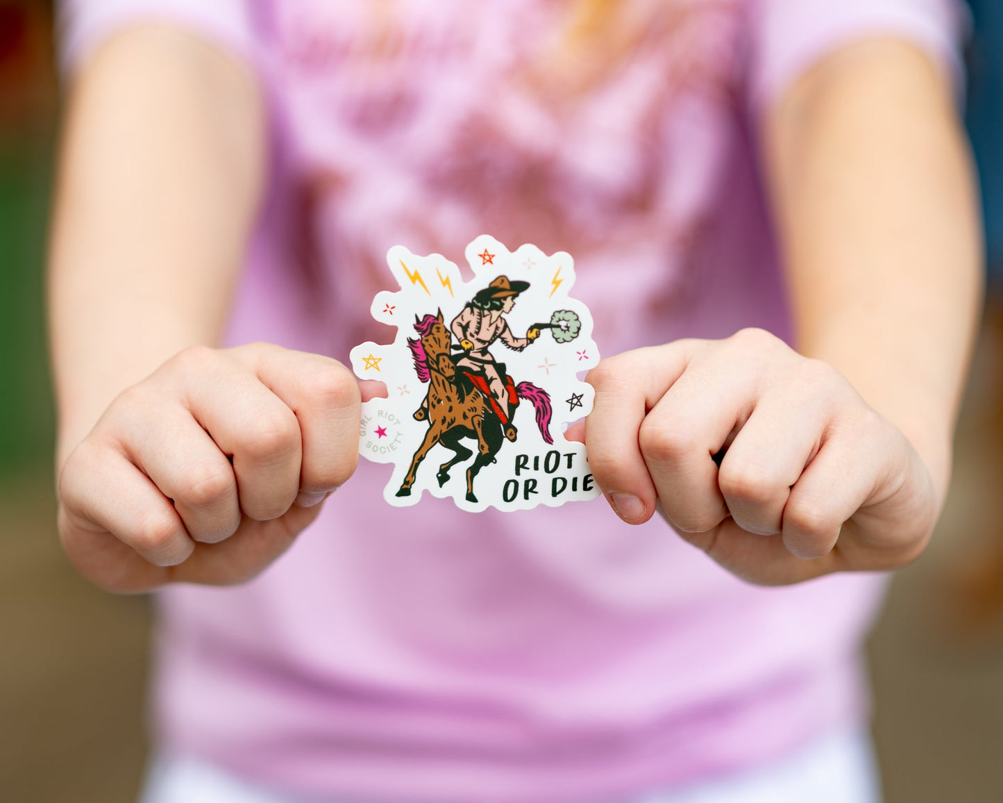 Girl Riot Society Die Cut Sticker - Riot Or Die