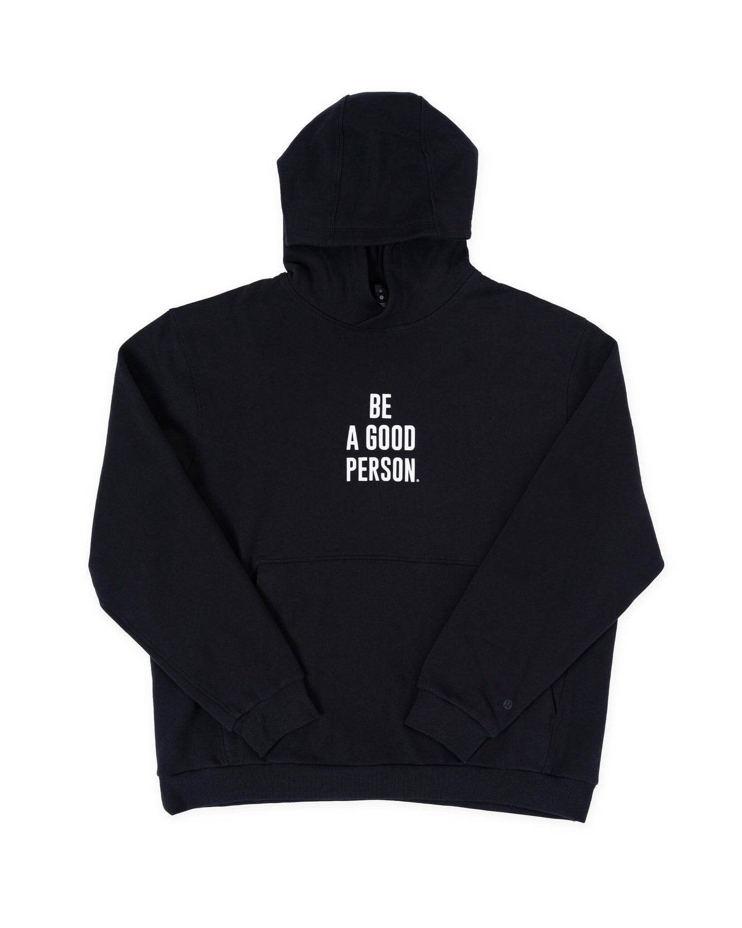 Steady State Pullover Hoodie - Black - lululemon // BE A GOOD PERSON *Pre-Order*