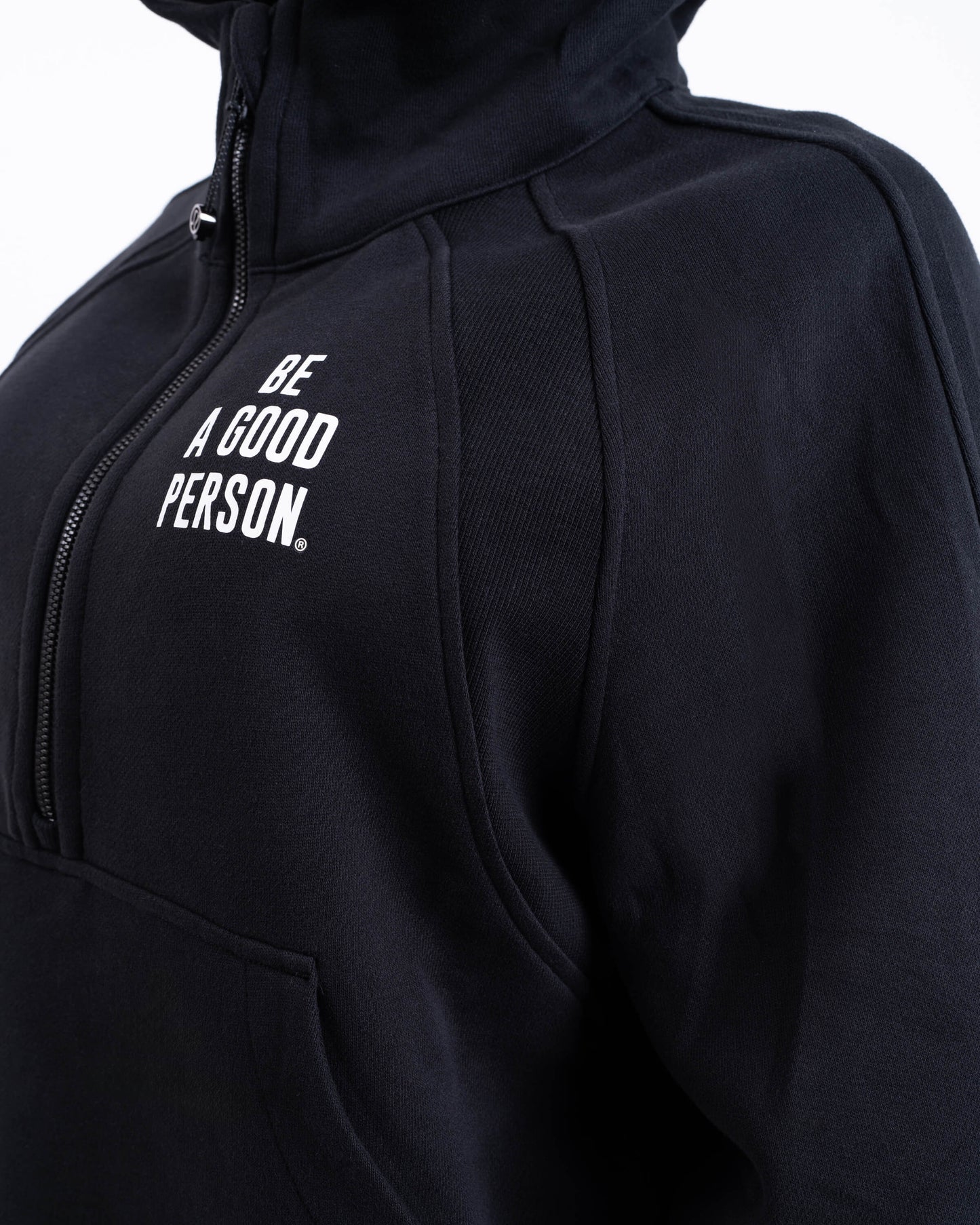 Scuba Oversized Half-Zip Hoodie - Black - lululemon // BE A GOOD PERSON *Pre-Order*