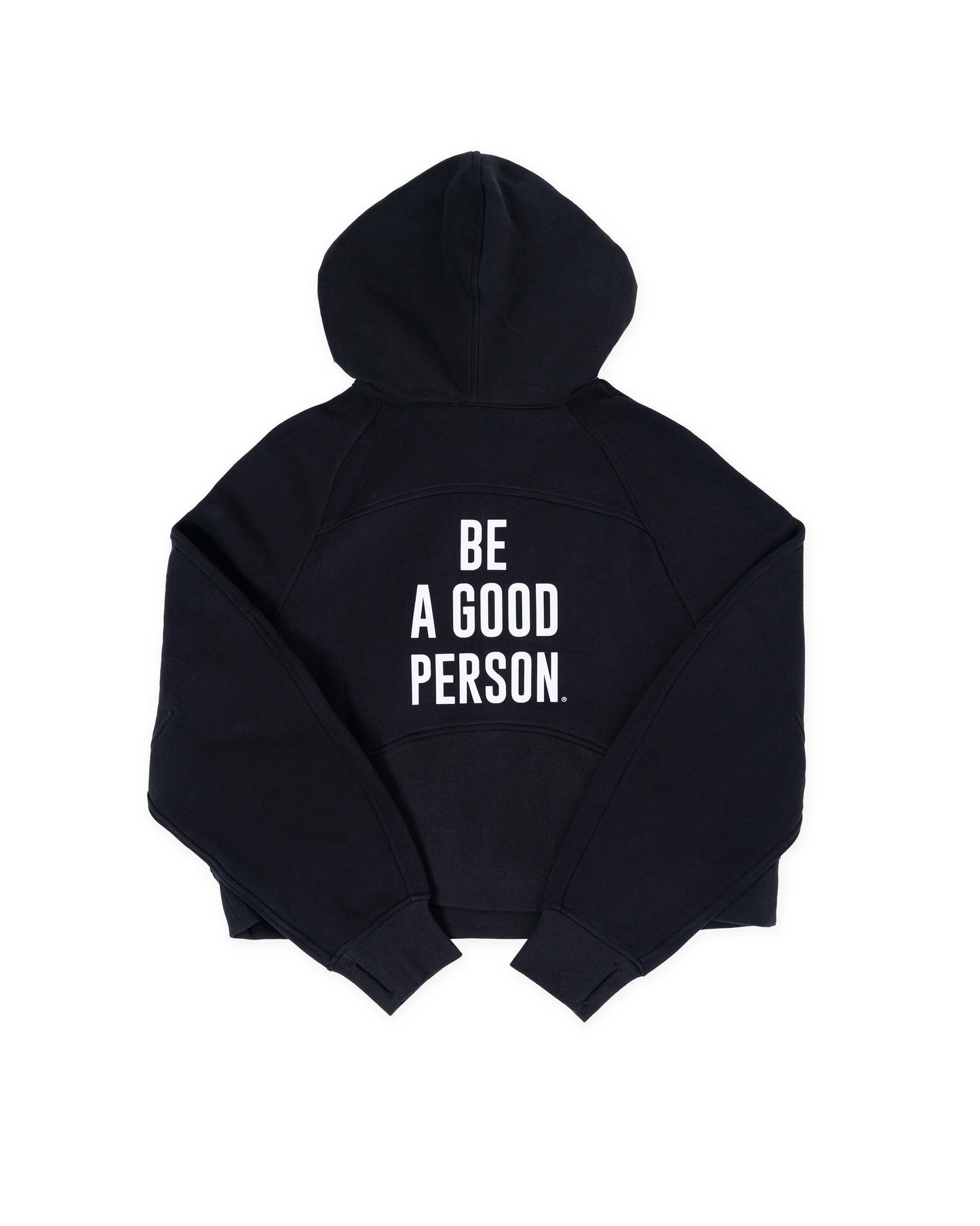 Scuba Oversized Half-Zip Hoodie - Black - lululemon // BE A GOOD PERSON *Pre-Order*