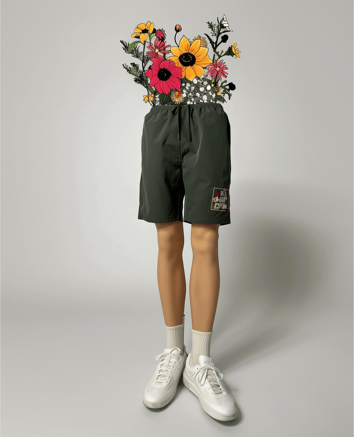 'In Bloom' Active Shorts - Sage