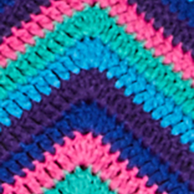Trendy Crochet Chevron Cropped Halter Top