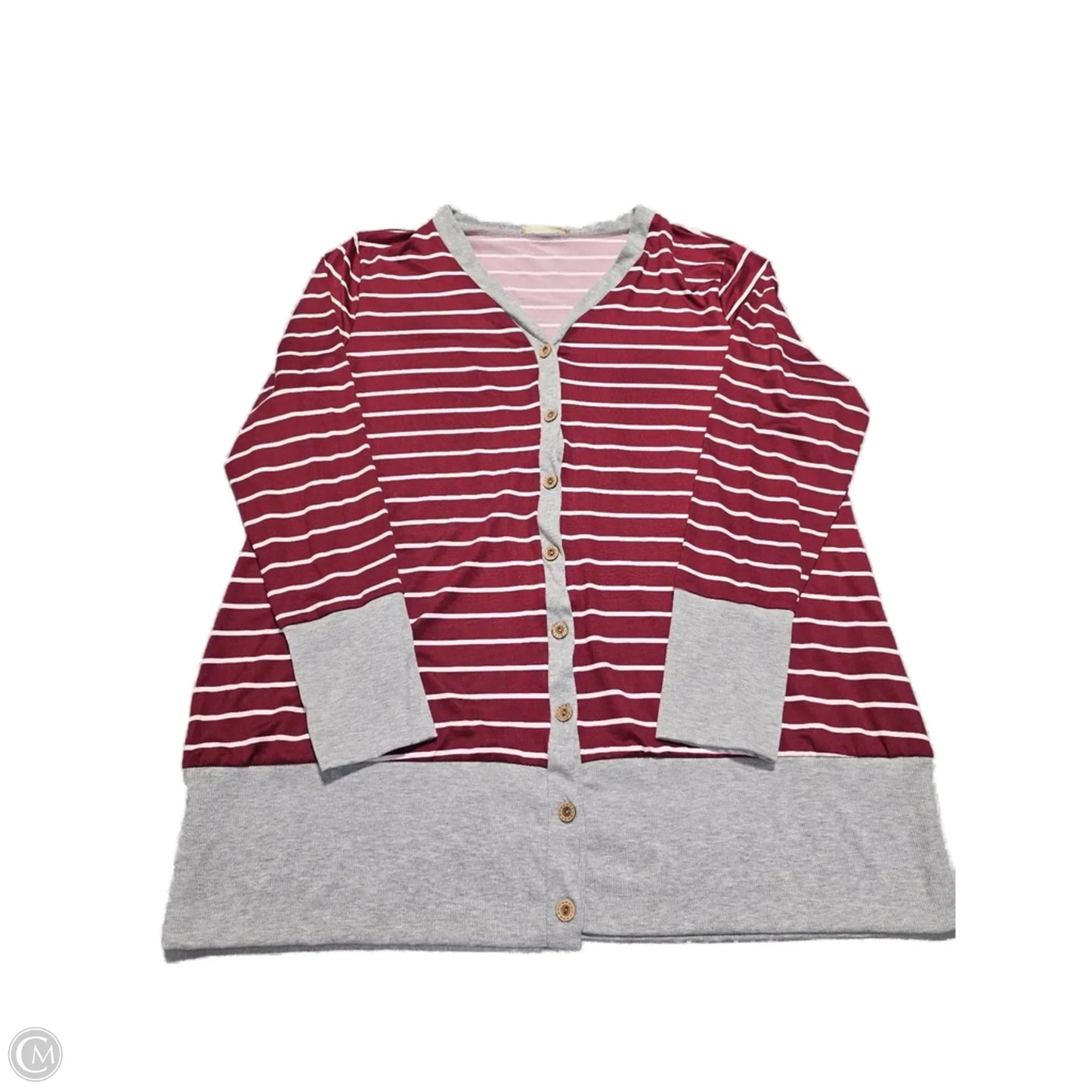 Top Long Sleeve Basic By Cme In Red, Size: 3x