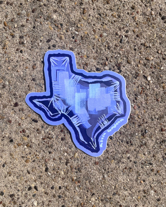 Texas Mylar Balloon Sticker