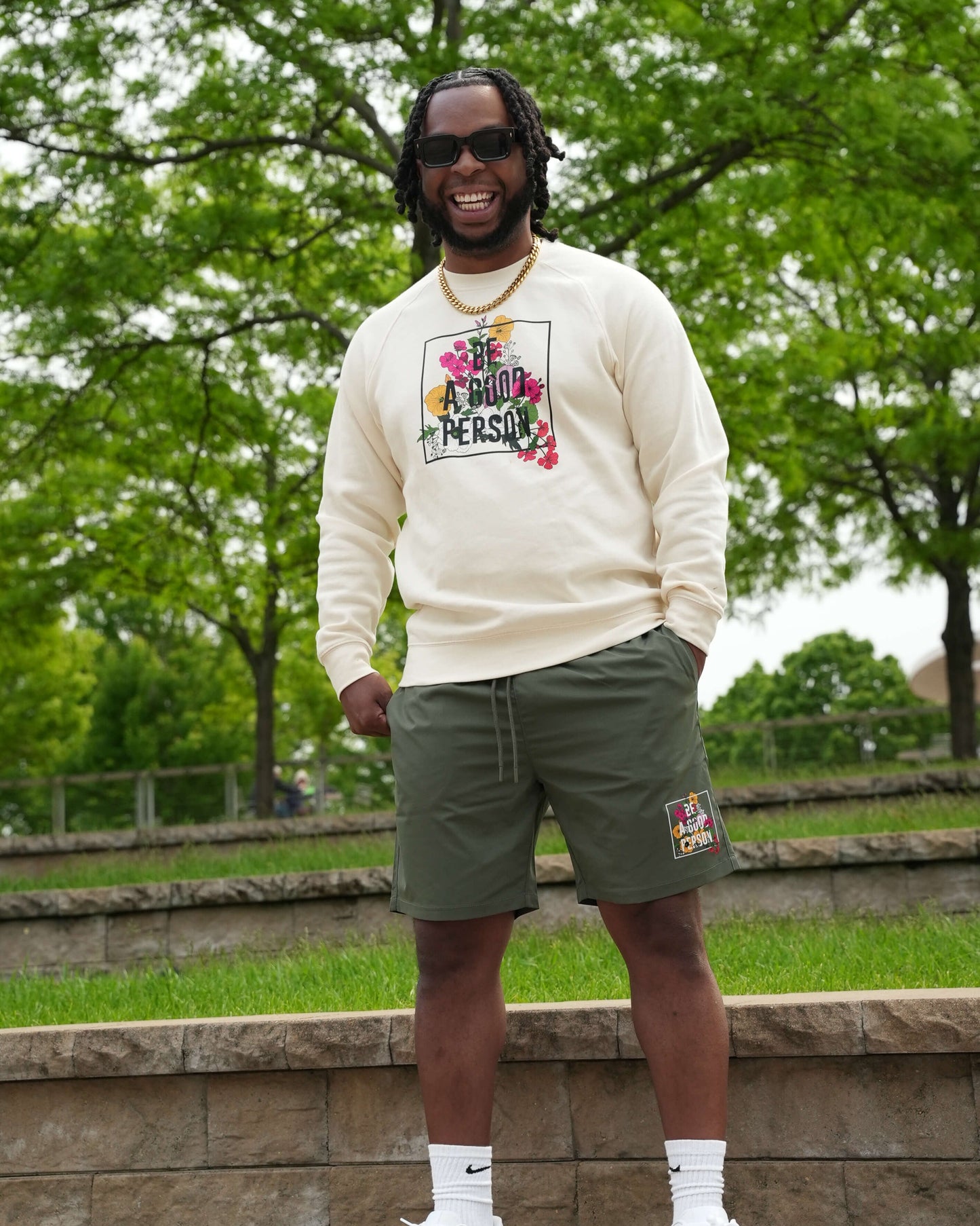'In Bloom' Lightweight Crewneck - Bone