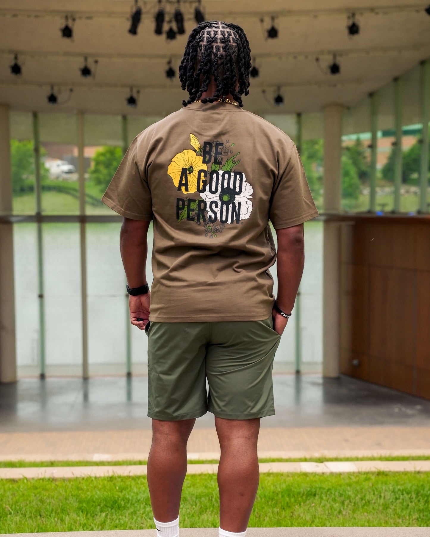 'In Bloom' Heavyweight Box T-Shirt - Brown