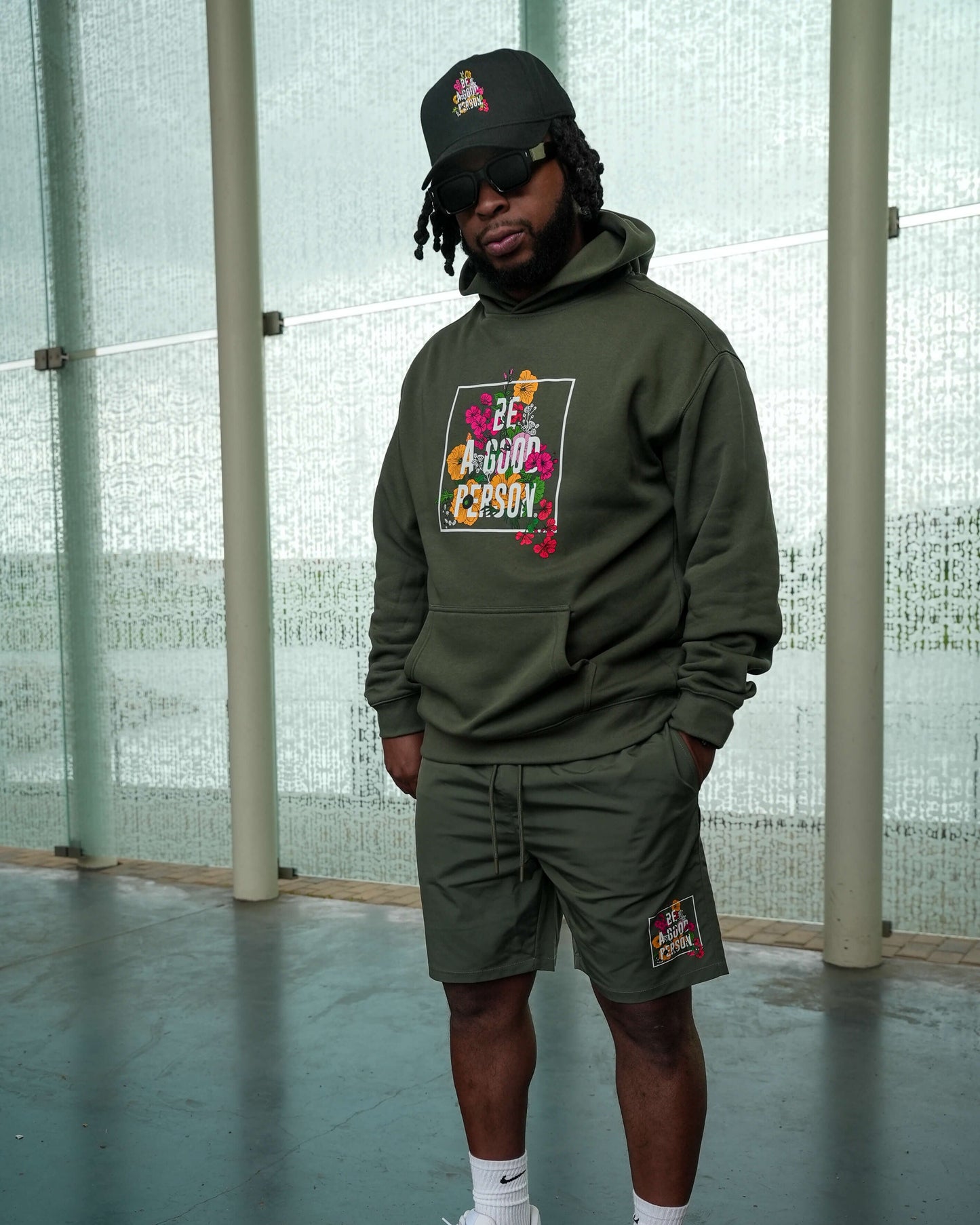 'In Bloom' Relax Hood Hoodie - Sage