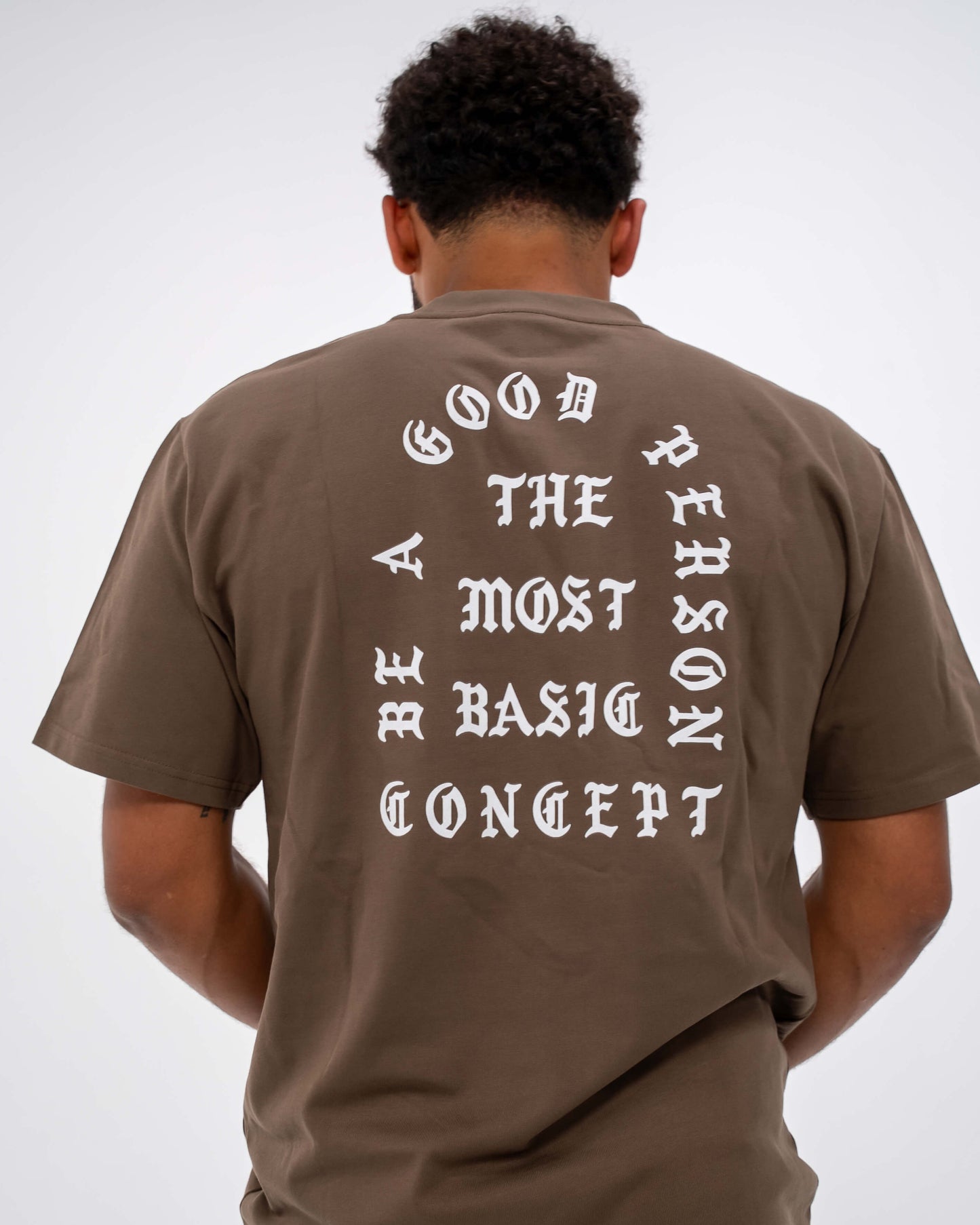 Saint Script Heavyweight Box T-Shirt - Brown