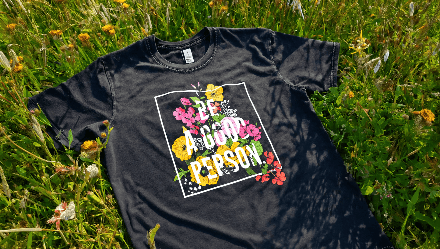 'In Bloom' Relaxed T-Shirt - Stone Wash