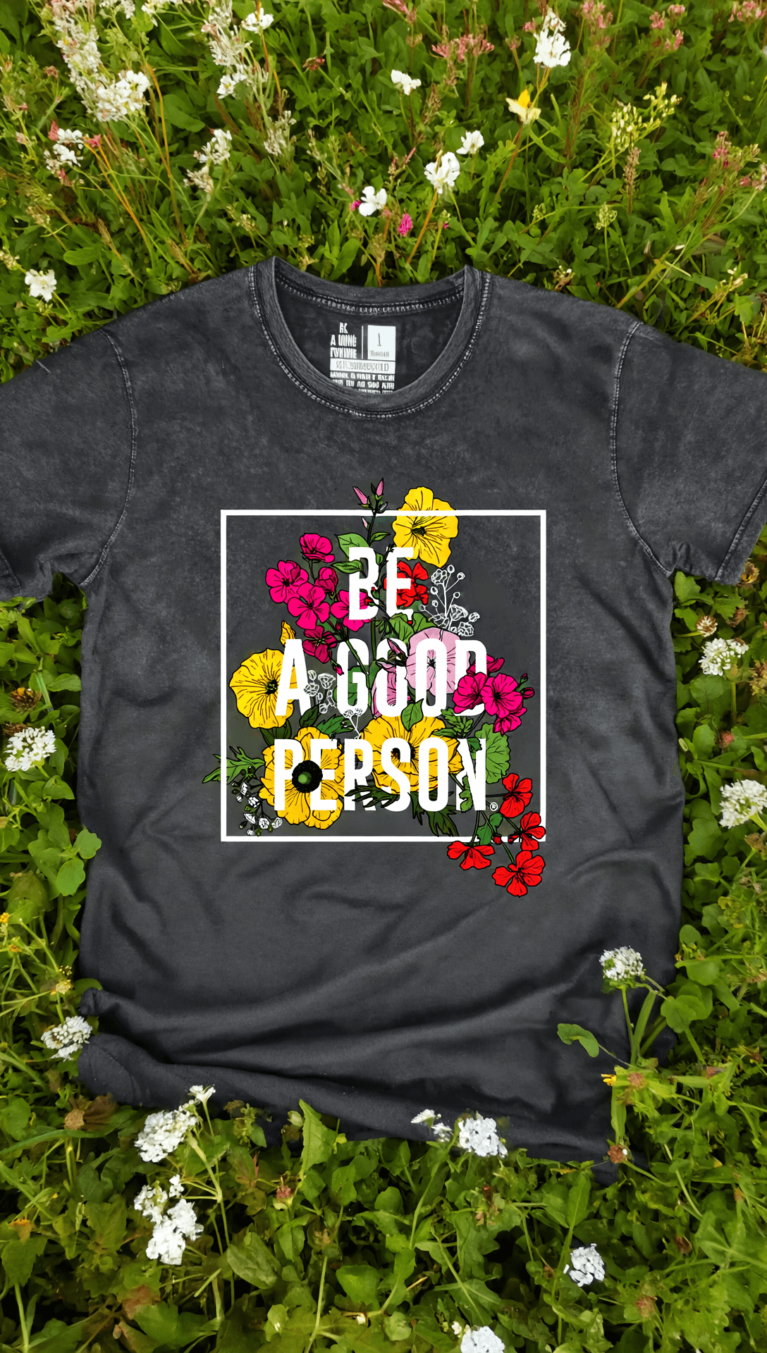 'In Bloom' Relaxed T-Shirt - Stone Wash