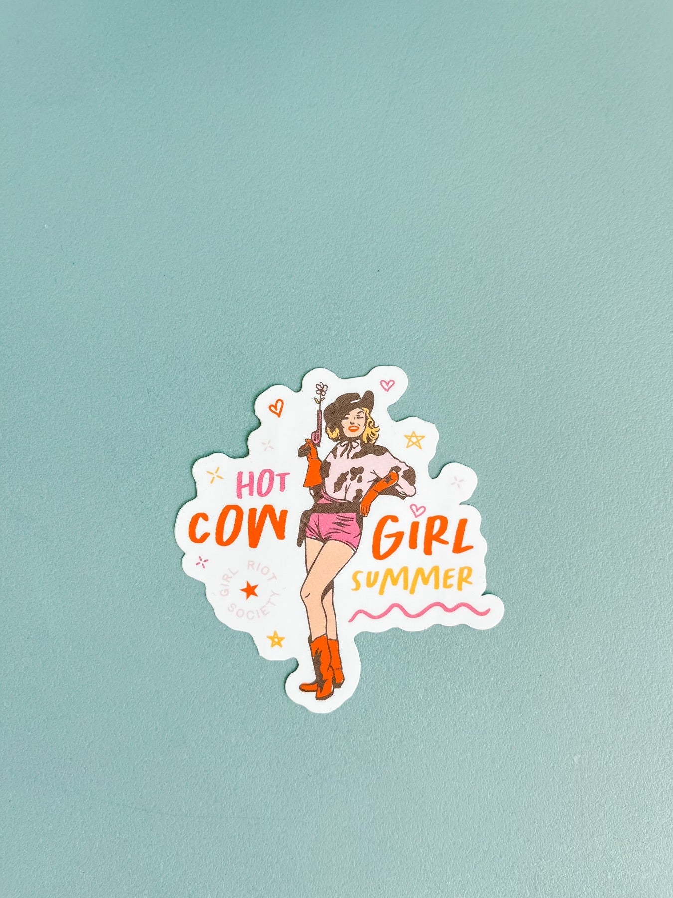 Girl Riot Society Die Cut Sticker - Hot Cowgirl Summer