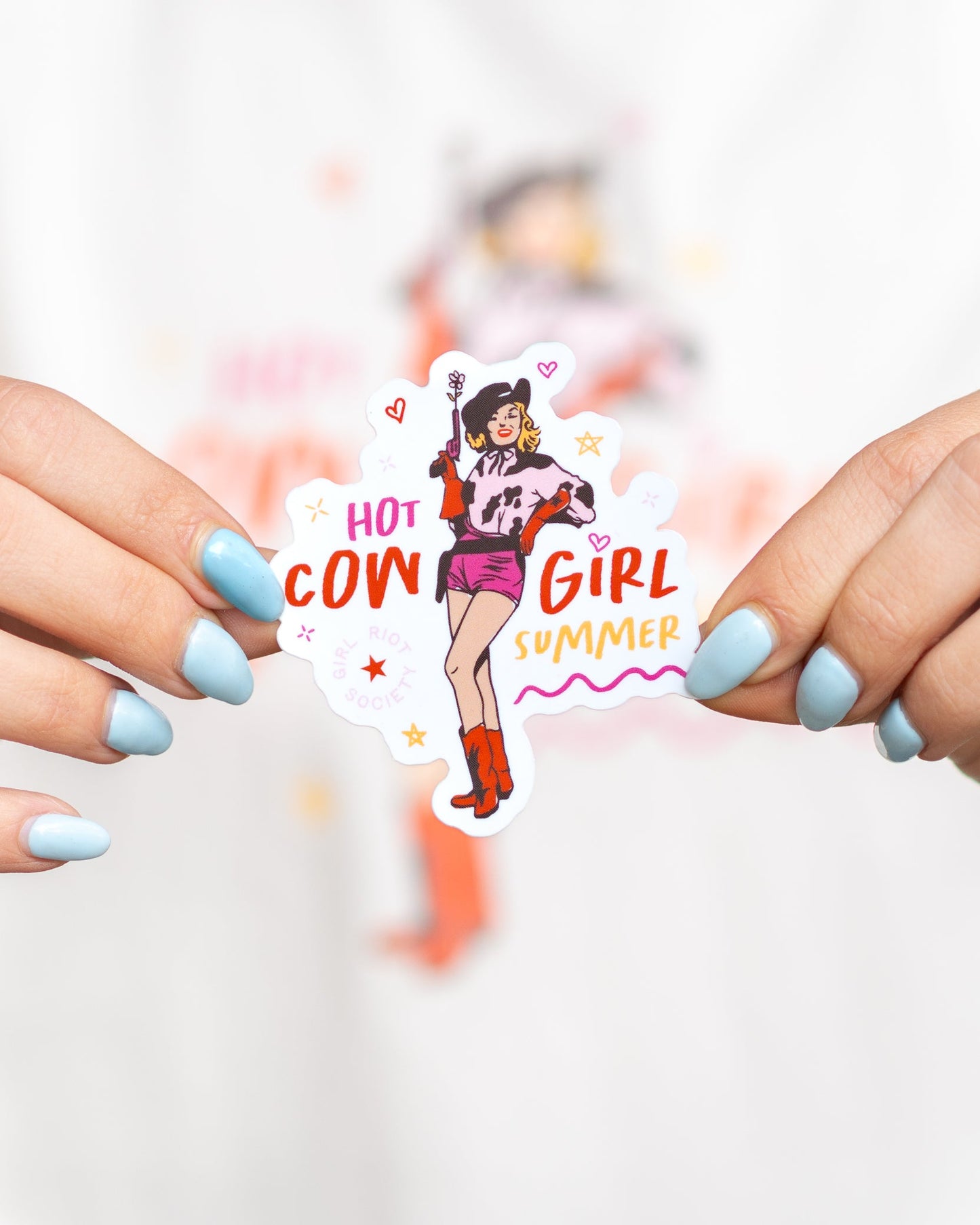 Girl Riot Society Die Cut Sticker - Hot Cowgirl Summer