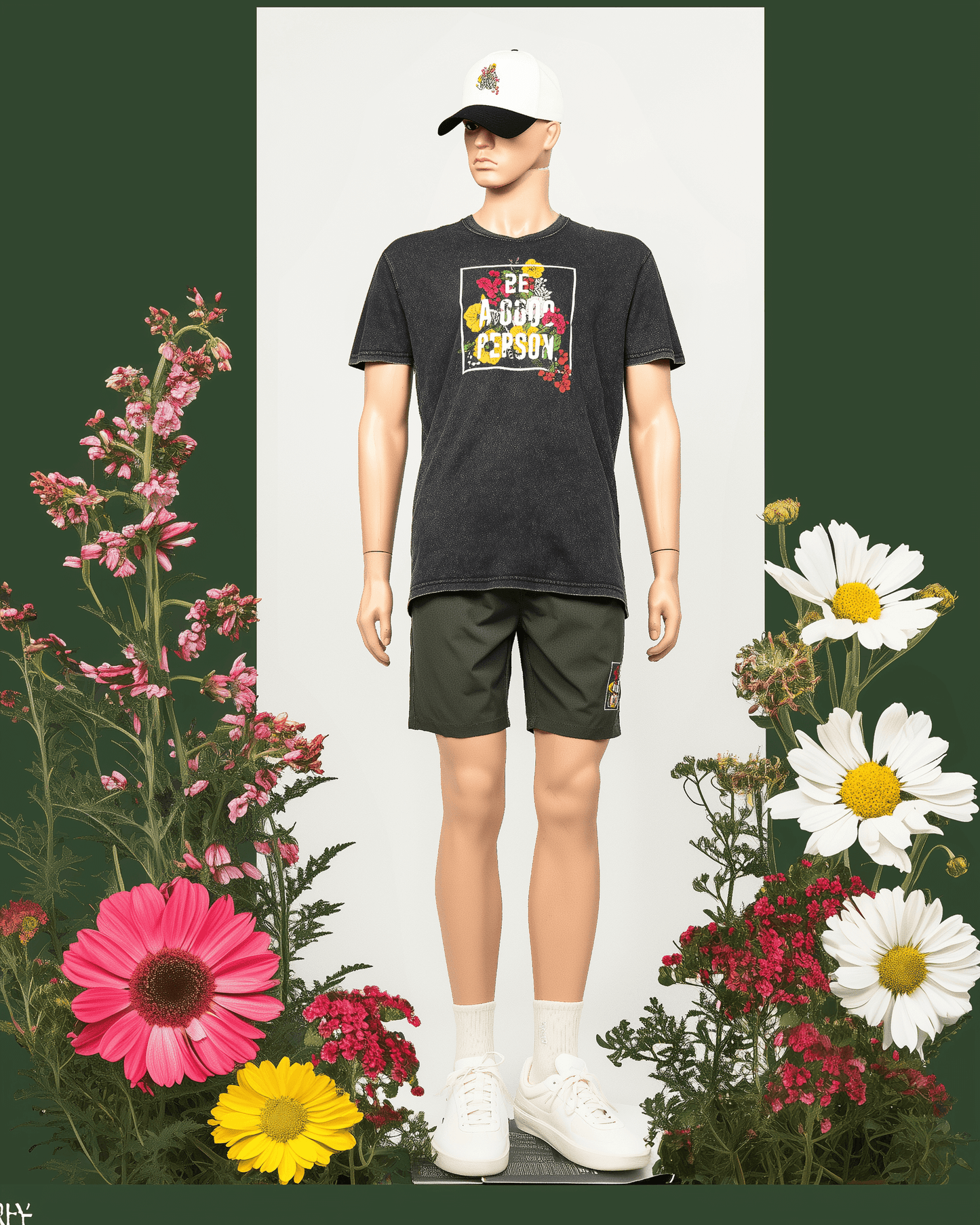 'In Bloom' Relaxed T-Shirt - Stone Wash