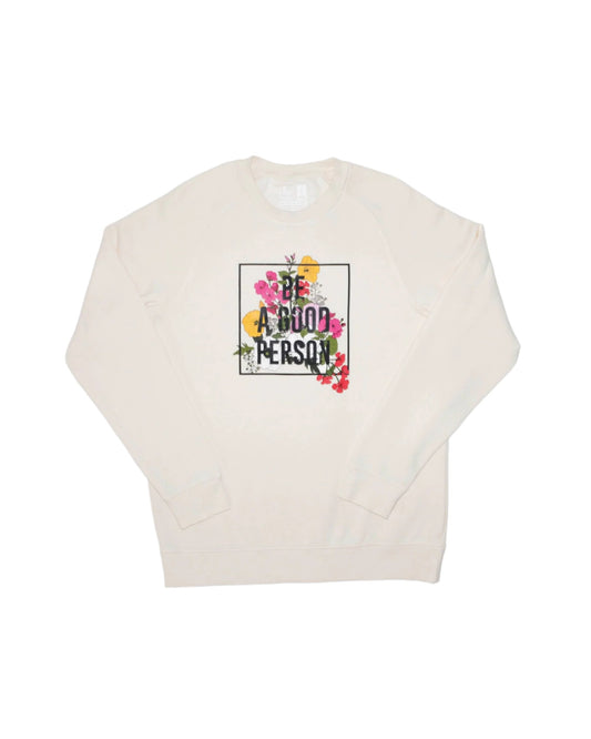 'In Bloom' Lightweight Crewneck - Bone